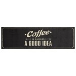 vidaXL Covor de bucătărie lavabil, text Coffee, 45x150 cm, catifea vidaXL Covor de bucătărie lavabil, text Coffee, 45x150 cm, catifea