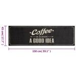 vidaXL Covor de bucătărie lavabil, text Coffee, 45x150 cm, catifea vidaXL Covor de bucătărie lavabil, text Coffee, 45x150 cm, catifea