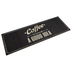 vidaXL Covor de bucătărie lavabil, text Coffee, 60x180 cm, catifea vidaXL Covor de bucătărie lavabil, text Coffee, 60x180 cm, catifea