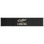 vidaXL Covor de bucătărie lavabil, text Coffee, 60x300 cm, catifea