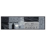 vidaXL Covor de bucătărie lavabil Wine, gri, 45x150 cm, catifea vidaXL Covor de bucătărie lavabil Wine, gri, 45x150 cm, catifea