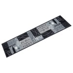 vidaXL Covor de bucătărie lavabil Wine, gri, 60x300 cm, catifea vidaXL Covor de bucătărie lavabil Wine, gri, 60x300 cm, catifea