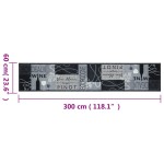 vidaXL Covor de bucătărie lavabil Wine, gri, 60x300 cm, catifea vidaXL Covor de bucătărie lavabil Wine, gri, 60x300 cm, catifea