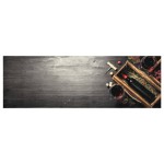vidaXL Covor de bucătărie lavabil, sticlă vin, 60x180 cm, catifea vidaXL Covor de bucătărie lavabil, sticlă vin, 60x180 cm, catifea