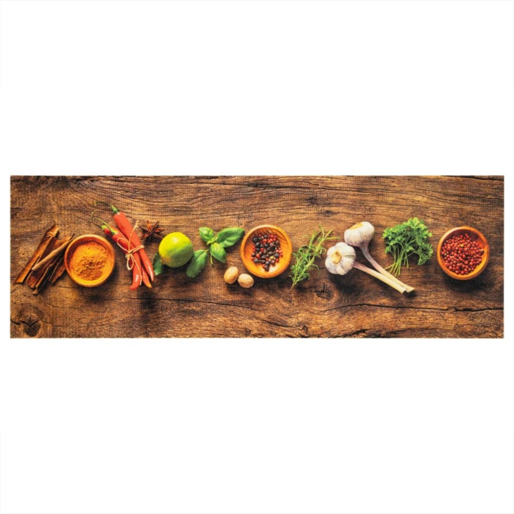 vidaXL Covor de bucătărie lavabil Spices, 60x180cm, catifea