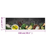 vidaXL Covor de bucătărie lavabil Spices, 45x150 cm, catifea vidaXL Covor de bucătărie lavabil Spices, 45x150 cm, catifea