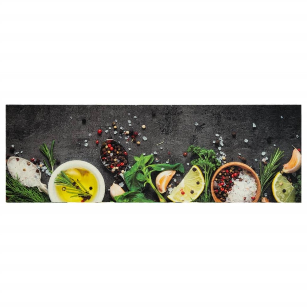 vidaXL Covor de bucătărie lavabil Spices, 60x180cm, catifea