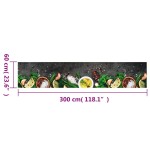 vidaXL Covor de bucătărie lavabil Spices, 60x300 cm, catifea vidaXL Covor de bucătărie lavabil Spices, 60x300 cm, catifea