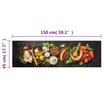 vidaXL Covor de bucătărie lavabil Spices, 45x150 cm, catifea vidaXL Covor de bucătărie lavabil Spices, 45x150 cm, catifea