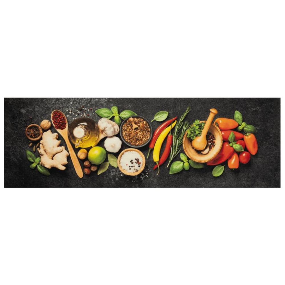 vidaXL Covor de bucătărie lavabil Spices, 60x180cm, catifea