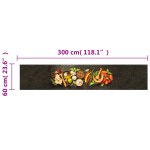 vidaXL Covor de bucătărie lavabil Spices, 60x300 cm, catifea vidaXL Covor de bucătărie lavabil Spices, 60x300 cm, catifea