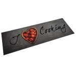 vidaXL Covor de bucătărie lavabil, text Cooking, 60x180 cm, catifea vidaXL Covor de bucătărie lavabil, text Cooking, 60x180 cm, catifea
