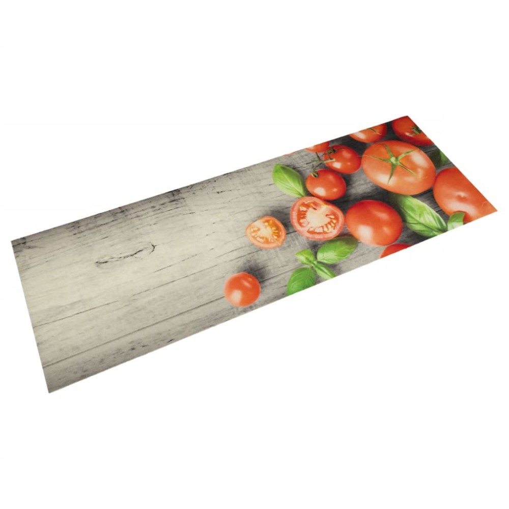 vidaXL Covor de bucătărie lavabil, model roșii, 60x180 cm, catifea