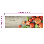 vidaXL Covor de bucătărie lavabil, model roșii, 60x180 cm, catifea vidaXL Covor de bucătărie lavabil, model roșii, 60x180 cm, catifea