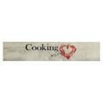 vidaXL Covor bucătărie lavabil, text Cooking/ardei, 60x300 cm, catifea vidaXL Covor bucătărie lavabil, text Cooking/ardei, 60x300 cm, catifea
