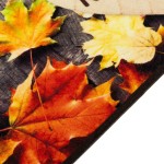 vidaXL Covor de bucătărie lavabil, model toamnă, 45x150 cm, catifea vidaXL Covor de bucătărie lavabil, model toamnă, 45x150 cm, catifea