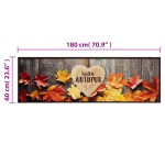 vidaXL Covor de bucătărie lavabil, model toamnă, 60x180 cm, catifea vidaXL Covor de bucătărie lavabil, model toamnă, 60x180 cm, catifea