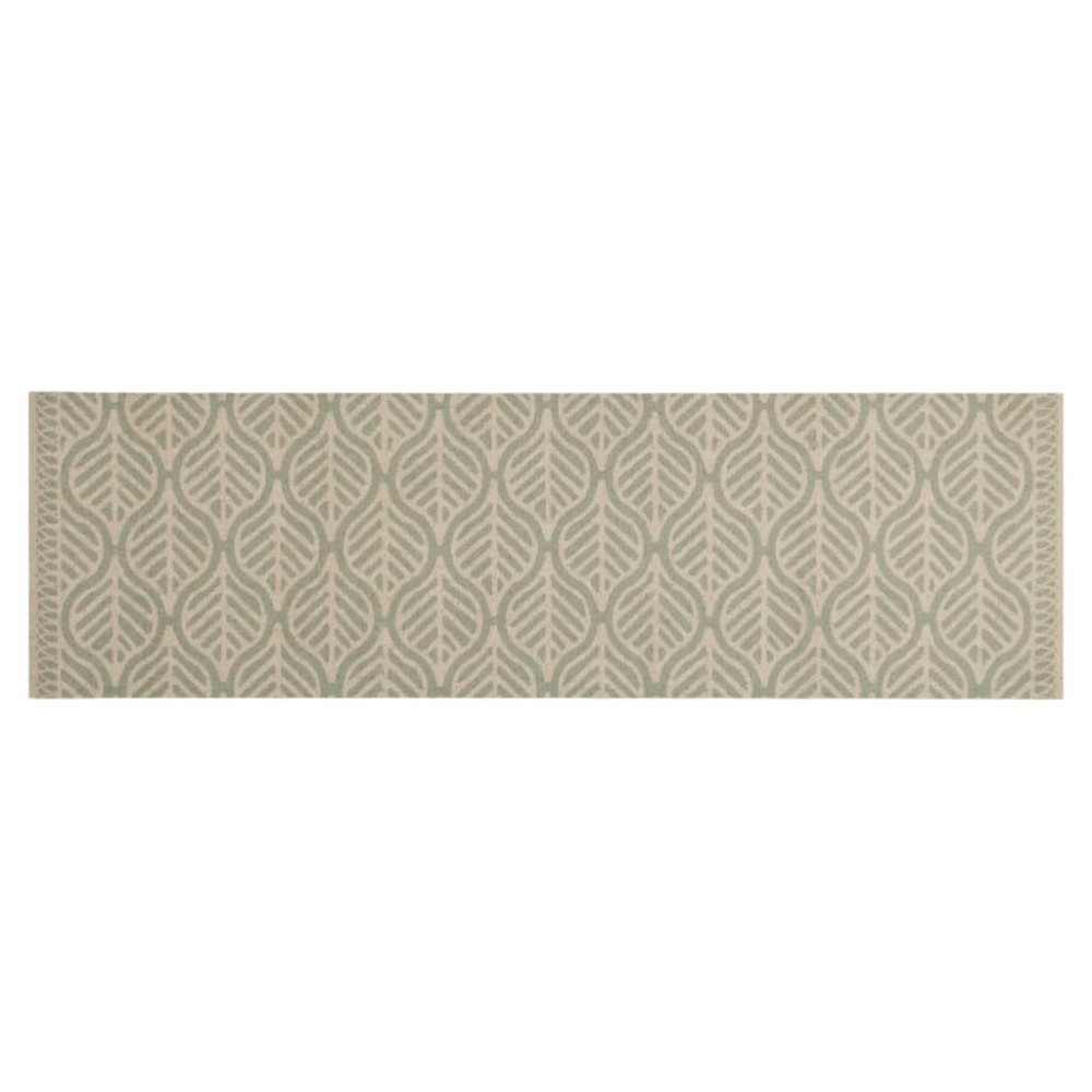 vidaXL Covor de bucătărie lavabil, model frunze, 45x150 cm, catifea