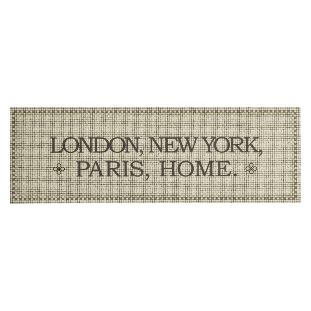 vidaXL Covor de bucătărie lavabil, capitale/home, 60x180 cm, catifea