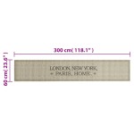 vidaXL Covor de bucătărie lavabil, capitale/home, 60x300 cm, catifea vidaXL Covor de bucătărie lavabil, capitale/home, 60x300 cm, catifea