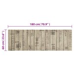 vidaXL Covor de bucătărie lavabil, model gard, 60x180 cm, catifea vidaXL Covor de bucătărie lavabil, model gard, 60x180 cm, catifea