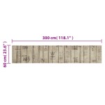 vidaXL Covor de bucătărie lavabil, imprimeu gard, 60x300 cm, catifea vidaXL Covor de bucătărie lavabil, imprimeu gard, 60x300 cm, catifea