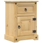 vidaXL Noptieră Corona, 45x35x64 cm, lemn masiv de pin vidaXL Noptieră Corona, 45x35x64 cm, lemn masiv de pin
