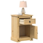 vidaXL Noptieră Corona, 45x35x64 cm, lemn masiv de pin vidaXL Noptieră Corona, 45x35x64 cm, lemn masiv de pin