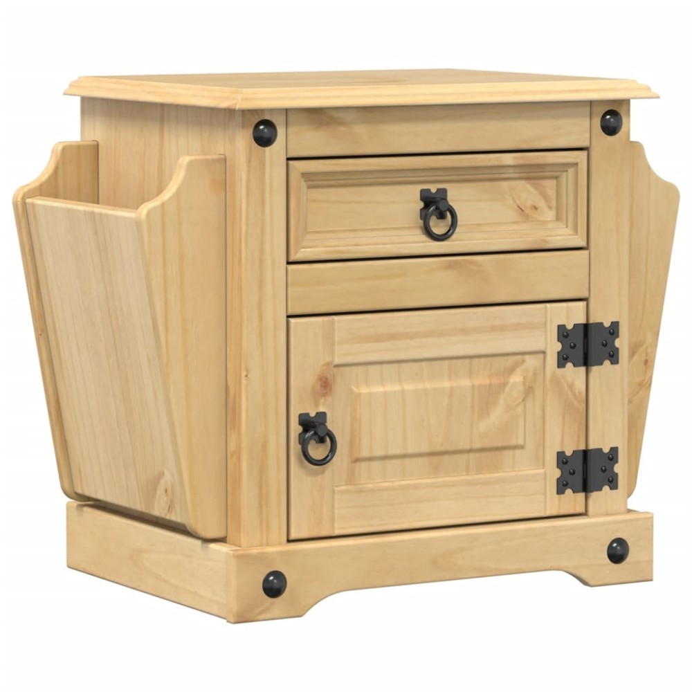 vidaXL Noptieră Corona, 45x35x47,5 cm, lemn masiv de pin