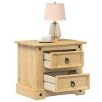 vidaXL Noptieră Corona, 53x39x50 cm, lemn masiv de pin vidaXL Noptieră Corona, 53x39x50 cm, lemn masiv de pin