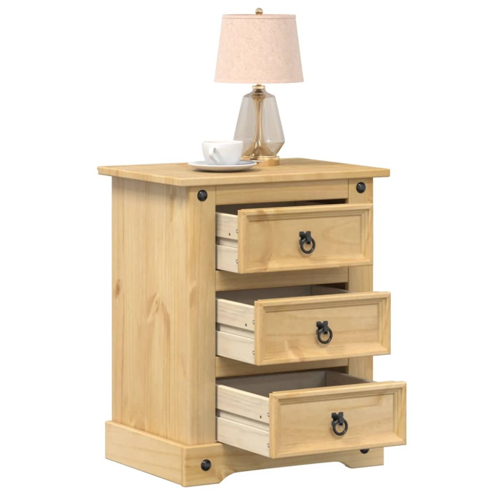 vidaXL Noptieră Corona, 53x39x66 cm, lemn masiv de pin