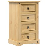 vidaXL Noptieră Corona, 53x39x84 cm, lemn masiv de pin vidaXL Noptieră Corona, 53x39x84 cm, lemn masiv de pin