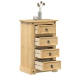 vidaXL Noptieră Corona, 53x39x84 cm, lemn masiv de pin vidaXL Noptieră Corona, 53x39x84 cm, lemn masiv de pin