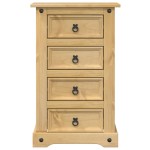vidaXL Noptieră Corona, 53x39x84 cm, lemn masiv de pin vidaXL Noptieră Corona, 53x39x84 cm, lemn masiv de pin