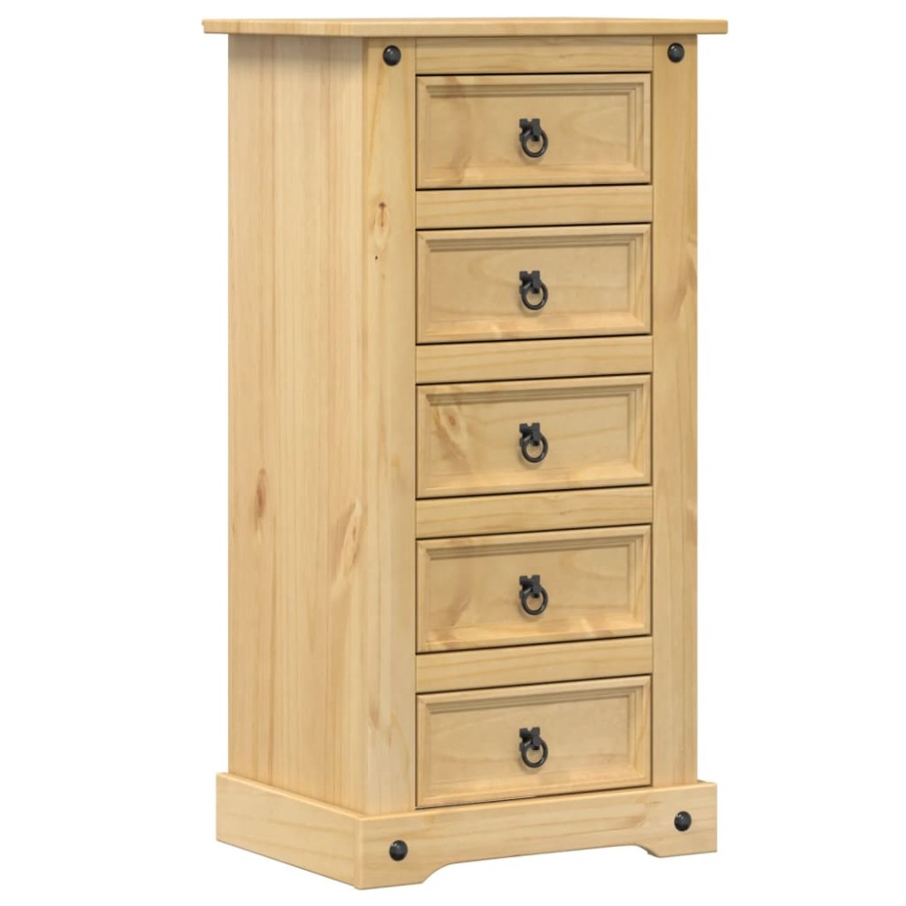 vidaXL Noptieră Corona, 53x39x103 cm, lemn masiv de pin