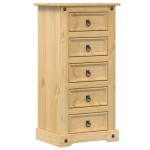 vidaXL Noptieră Corona, 53x39x103 cm, lemn masiv de pin vidaXL Noptieră Corona, 53x39x103 cm, lemn masiv de pin