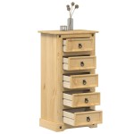 vidaXL Noptieră Corona, 53x39x103 cm, lemn masiv de pin vidaXL Noptieră Corona, 53x39x103 cm, lemn masiv de pin