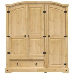 vidaXL Șifonier Corona, 151,5x52x170 cm, lemn masiv de pin vidaXL Șifonier Corona, 151,5x52x170 cm, lemn masiv de pin