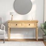 vidaXL Măsuță consolă "Corona", 115x46x73 cm, lemn masiv de pin vidaXL Măsuță consolă "Corona", 115x46x73 cm, lemn masiv de pin