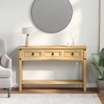 vidaXL Măsuță consolă Corona, 114x34,5x73 cm, lemn masiv de pin vidaXL Măsuță consolă Corona, 114x34,5x73 cm, lemn masiv de pin