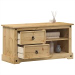 vidaXL Dulap TV „Corona”, 100x40x52 cm, lemn masiv de pin vidaXL Dulap TV „Corona”, 100x40x52 cm, lemn masiv de pin