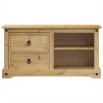 vidaXL Dulap TV „Corona”, 100x40x52 cm, lemn masiv de pin vidaXL Dulap TV „Corona”, 100x40x52 cm, lemn masiv de pin