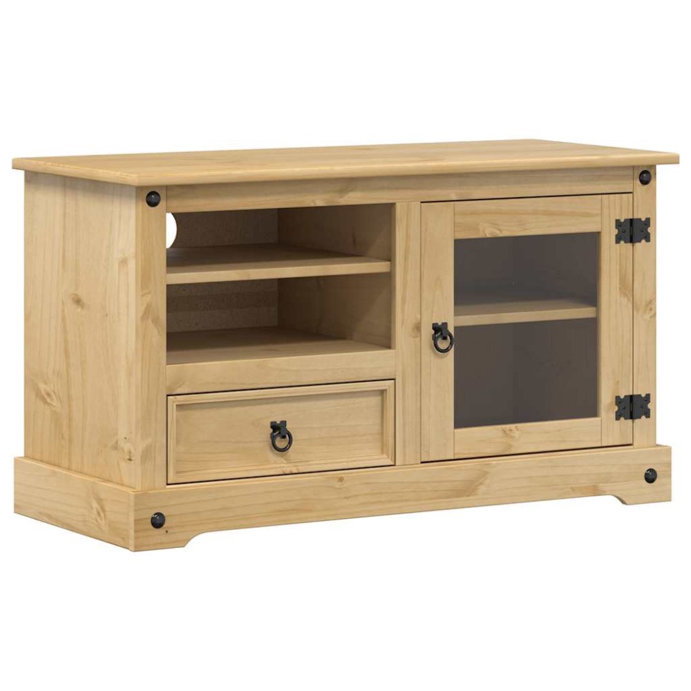 vidaXL Dulap TV „Corona”, 100x45x58 cm, lemn masiv de pin