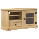 vidaXL Dulap TV „Corona”, 100x45x58 cm, lemn masiv de pin vidaXL Dulap TV „Corona”, 100x45x58 cm, lemn masiv de pin