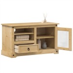 vidaXL Dulap TV „Corona”, 100x45x58 cm, lemn masiv de pin vidaXL Dulap TV „Corona”, 100x45x58 cm, lemn masiv de pin