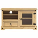 vidaXL Dulap TV „Corona”, 100x45x58 cm, lemn masiv de pin vidaXL Dulap TV „Corona”, 100x45x58 cm, lemn masiv de pin