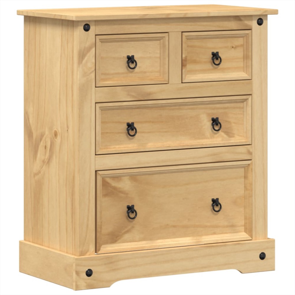 vidaXL Dulap cu sertare „Corona”, 80x43x91 cm, lemn masiv de pin