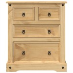 vidaXL Dulap cu sertare „Corona”, 80x43x91 cm, lemn masiv de pin