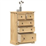 vidaXL Dulap cu sertare „Corona”, 80x43x114 cm, lemn masiv de pin vidaXL Dulap cu sertare „Corona”, 80x43x114 cm, lemn masiv de pin