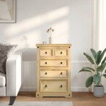 vidaXL Dulap cu sertare „Corona”, 80x43x114 cm, lemn masiv de pin vidaXL Dulap cu sertare „Corona”, 80x43x114 cm, lemn masiv de pin